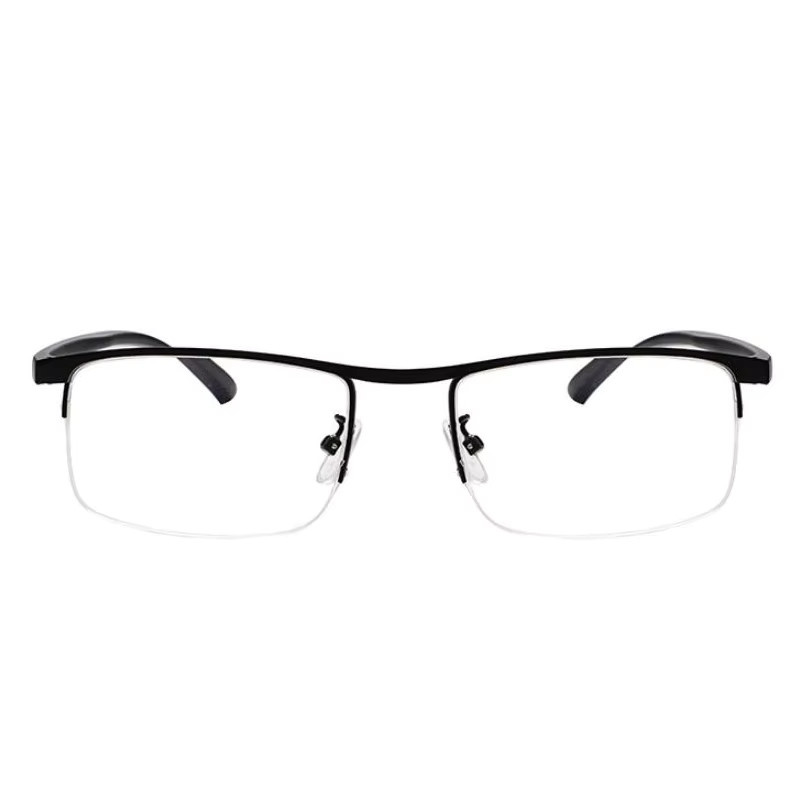 EVUNHUO Lesebrille, Halbrahmen, Metall, rechteckig, Schwarz, Unisex - Bild 2