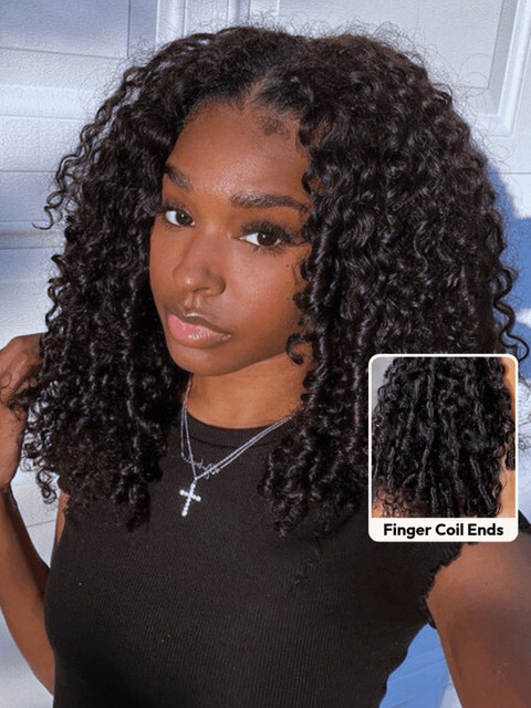 QZOQZO Burmesische Echthaarperücke, 34 Zoll, 13x4 HD Lace Frontal, Lockig, 250% Dichte - Bild 1