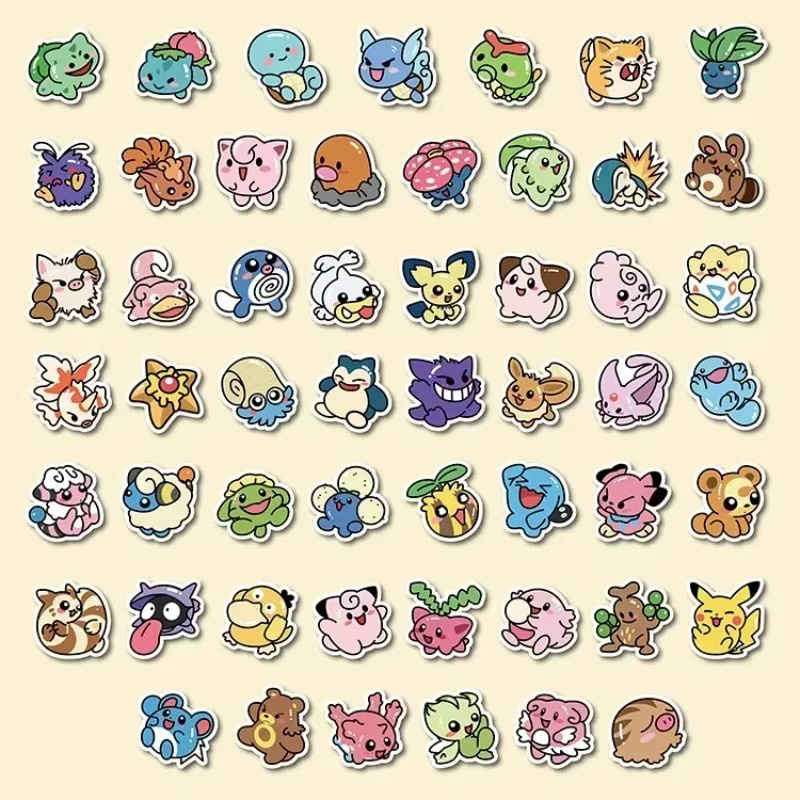 Bandai Pokémon Aufkleber, 50-teiliges Set, Bunt / Mehrfarbig - Bild 3