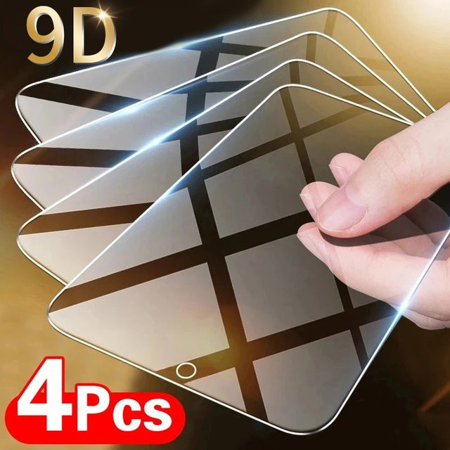 4er-Set gehärtetes Glas Displayschutz für Samsung Galaxy S24 Ultra, S23, S22, A54, A14, A13, A53, A34 5G und A70, A51, A32, transparent - Bild 1
