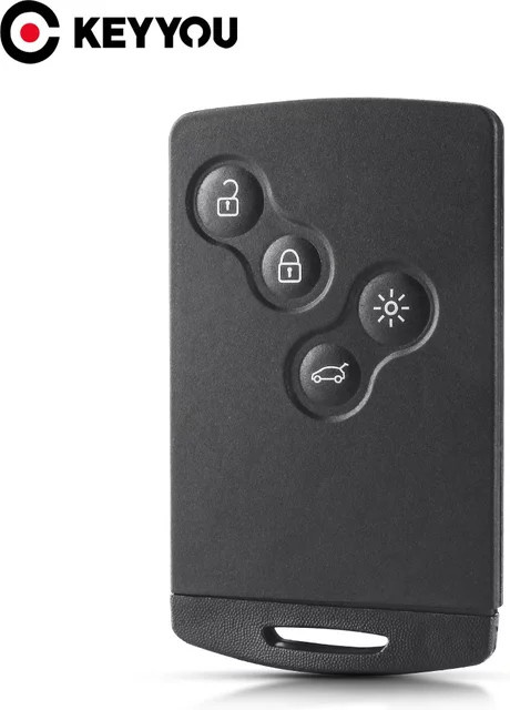 KEYYOU Smart Auto Schlüsselhülle für Renault Megane Laguna Koleos Fluence Scenic Clio Captur in Schwarz - Bild 1