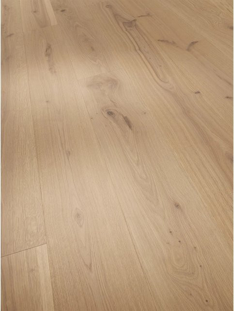 Parador Landhausdiele Parkettmuster Basic Rustikal Eiche gebürstet in Weiß und Beige - Bild 1