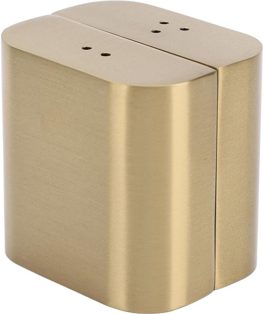 TOMTOP JMS Salz- und Pfefferstreuer Set aus Edelstahl mit Deckel in Gold, 2 Stück - Bild 1