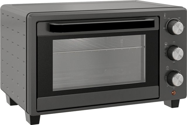 HOMCOM Minibackofen 21L aus Edelstahl in Grau mit 1400W, Timer und einstellbarer Temperatur von 100 °C bis 230 °C - Bild 1