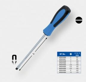 Brilliant Tools Schlitz-Schraubendreher aus Edelstahl in Blau - Bild 2