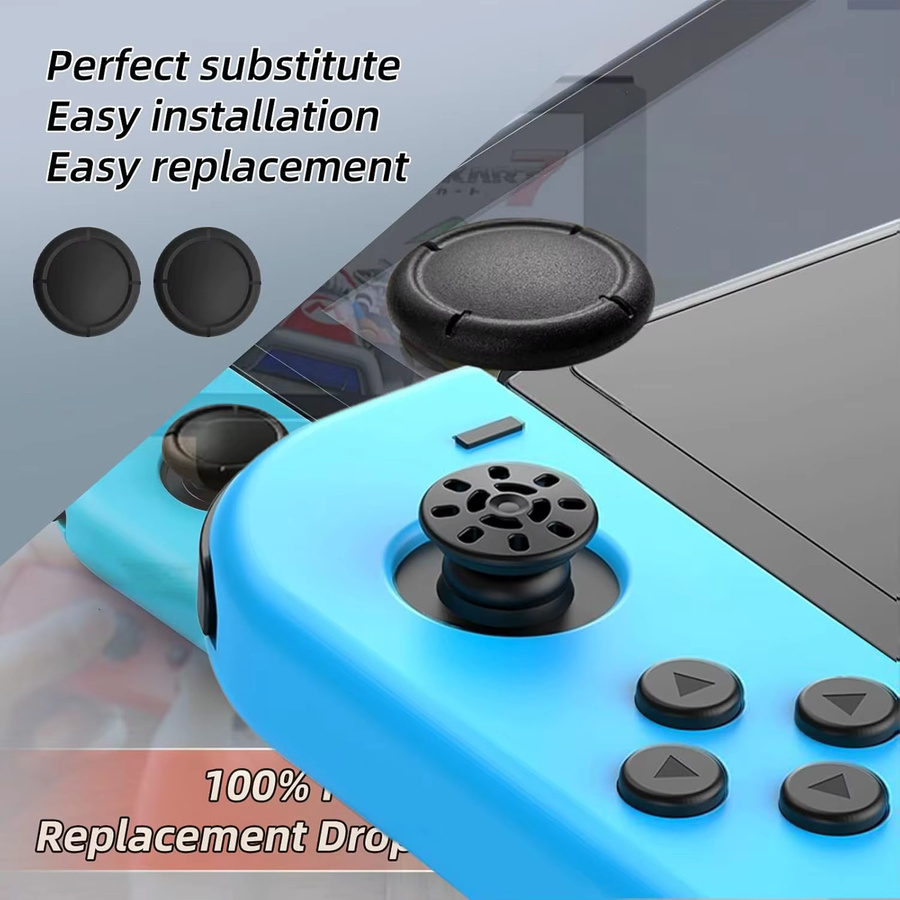 Ersatzkappen für Nintendo Switch, Switch OLED und Switch Lite Controller Joystick 3D Analog Thumbstick Griff Reparaturteile in Schwarz - Bild 5