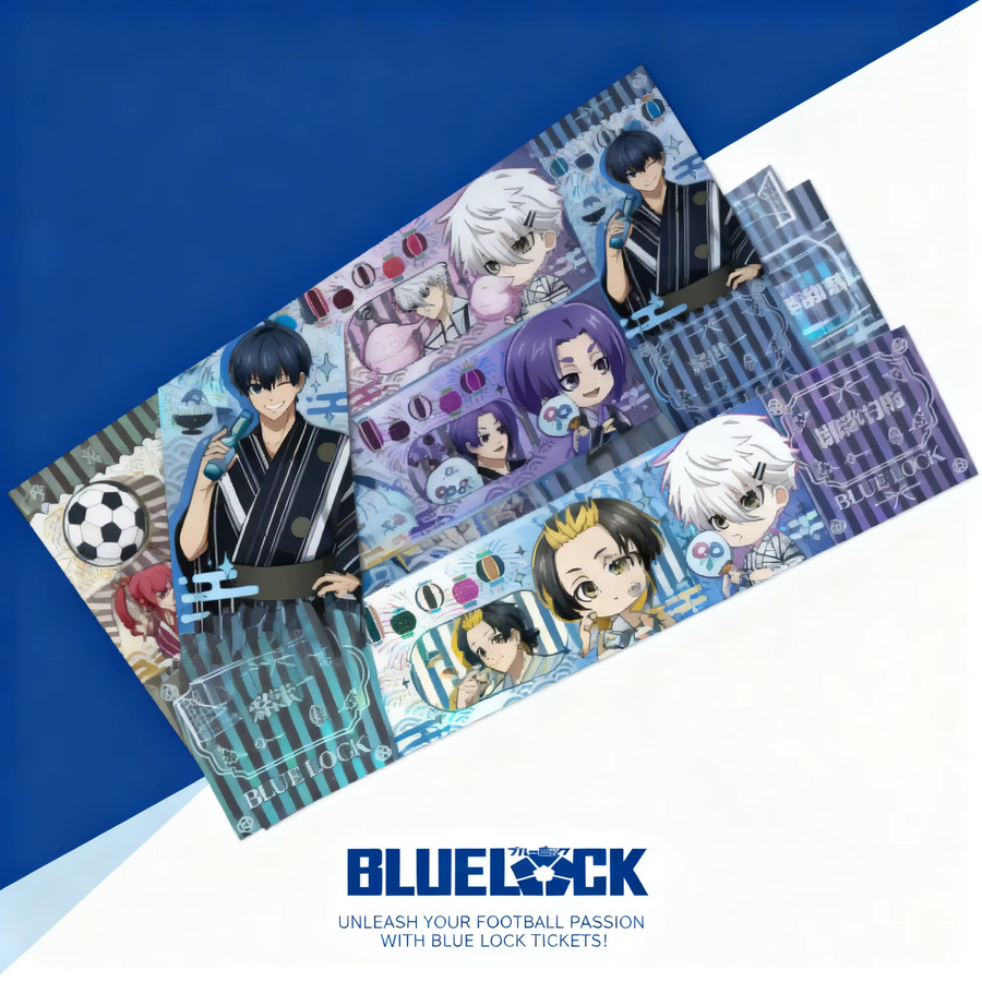 Blue Lock Reverse Laser Ticket Anime Doujinshi Merchandise Fan Art Sammlerstück von Bandai, Mehrfarbig, B: 21 cm, H: 7 cm - Bild 3