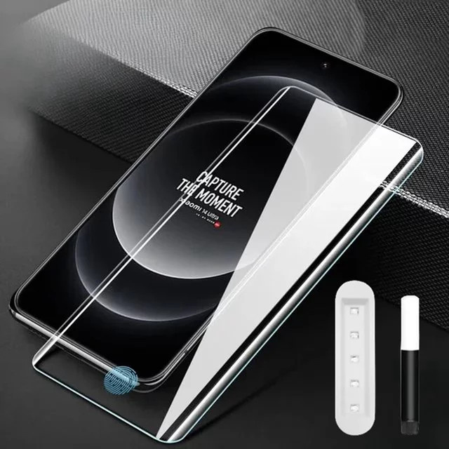 Xiaomi 14 Ultra UV-gehärtetes Schutzglas mit transparenter Abdeckung für gebogene Bildschirme (2–5 Stück) - Bild 1