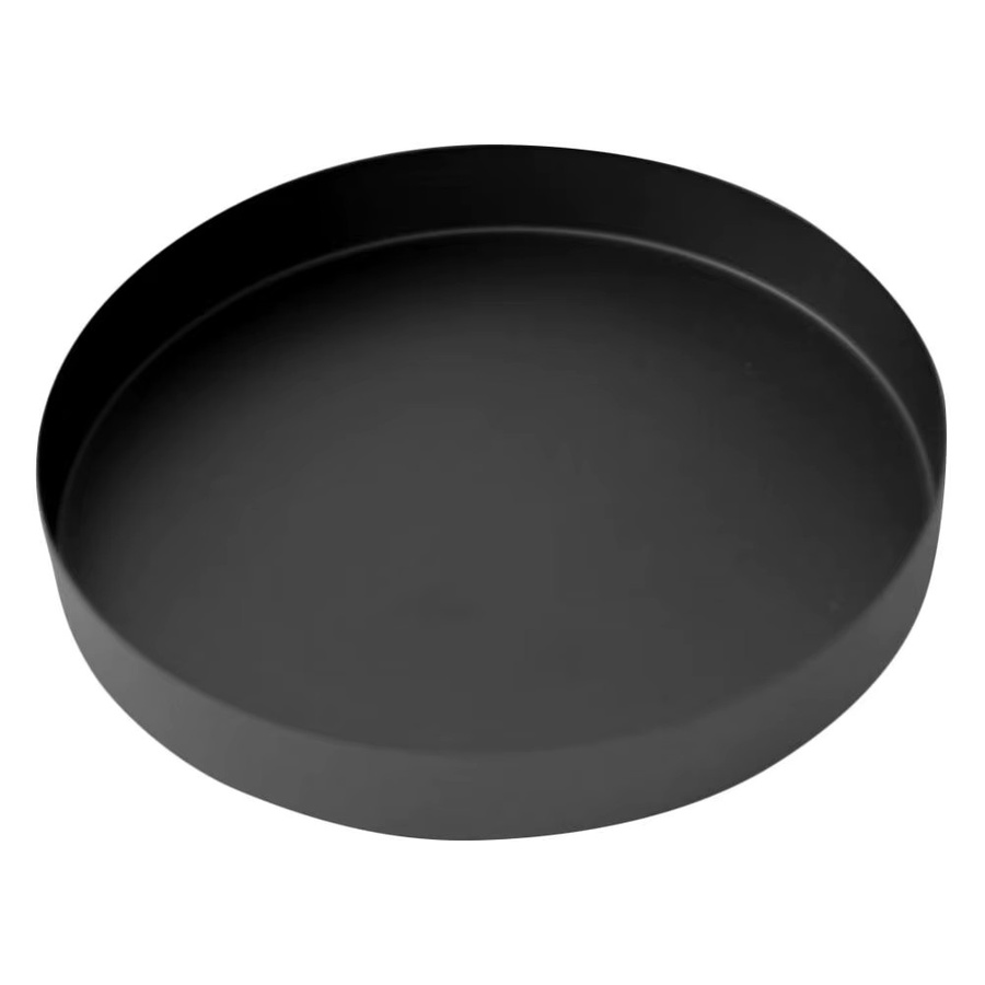 Rosenice Dekoratives Rundes Edelstahl-Tablett in Schwarz als Multifunktionales Servier- und Aufbewahrungstablett aus Metall - Bild 4