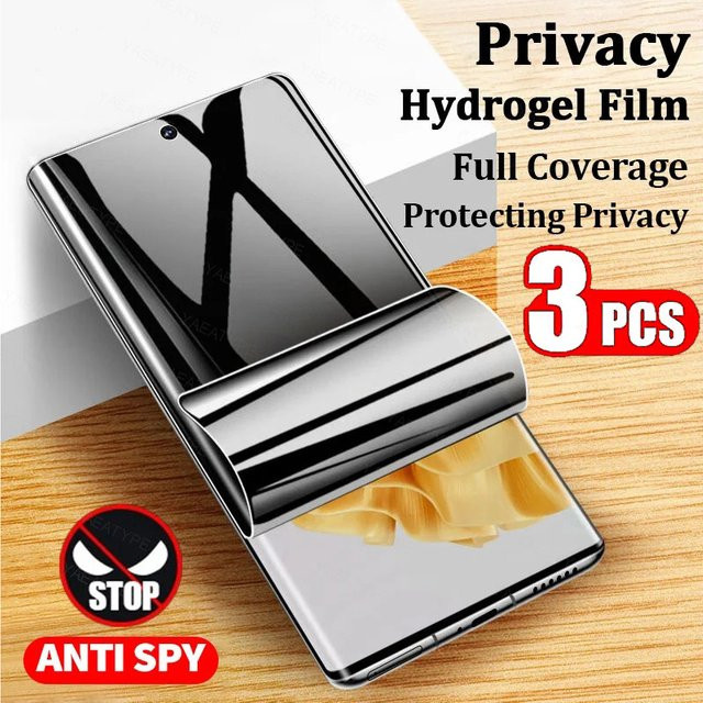 3er-Set Privatsphäre Hydrogel-Displayschutzfolie für Vivo X100 X100s X200 X200s X300 FE Pro Mini Ultra transparent - Bild 1