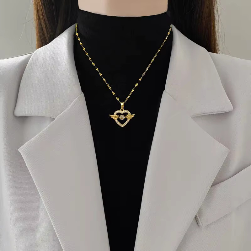 ZAKOL Halskette, Titan, Gold, Zirkonia, Damen - Bild 2