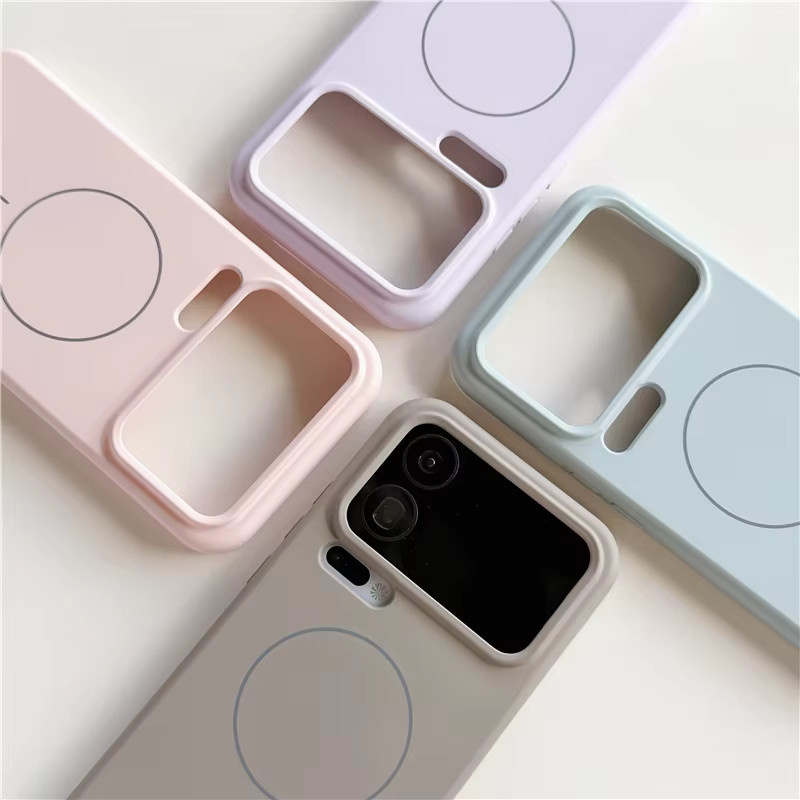 MagSafe Flüssigsilikon-Handyhülle für Xiaomi 17 Pro Max, 15, 14, 13 Pro Ultra in Grau mit magnetischer kabelloser Ladefunktion - Bild 1