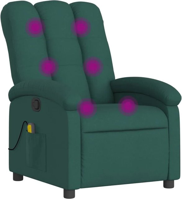 vidaXL Massagesessel Modell 3 in Dunkelgrün aus Stoff mit Armlehnen - Bild 1