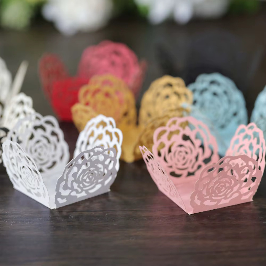 50 Stück Papiertrennschalen in Blau für Schokoladen und Muffin-Verpackungen zur Dekoration von Hochzeiten und Feiern - Bild 2