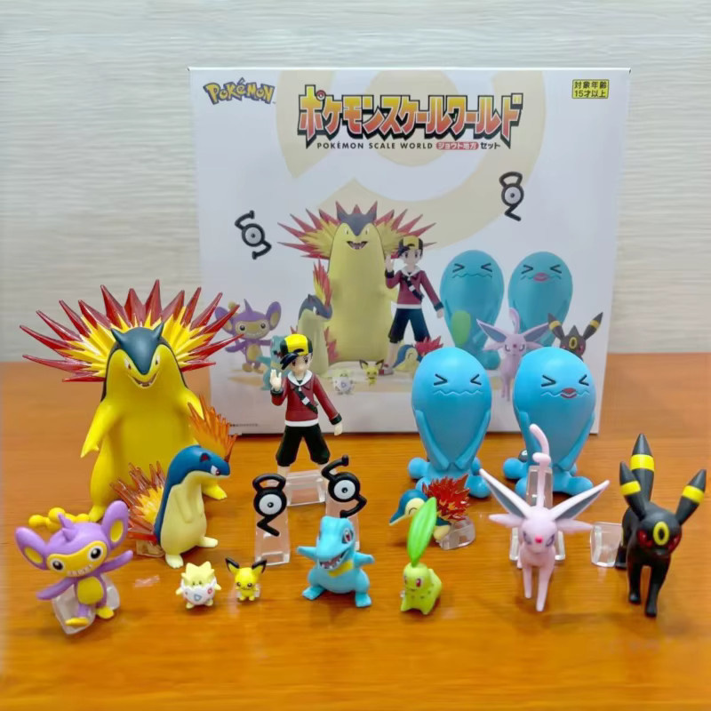 Bandai Pokemon Gold Typhlosion, Wobbuffet, Totodile, Togepi, Pichu, Anime-Figur, Maßstab 1:1 - Bild 2