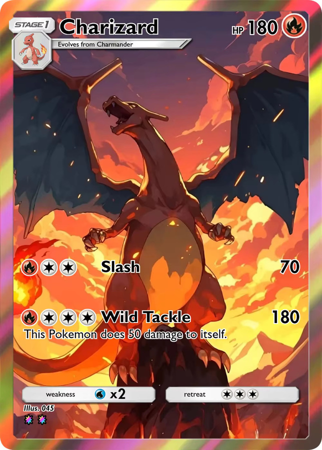 Potdemiel Pokémon Charizard, Spielkarten-Set - Bild 2