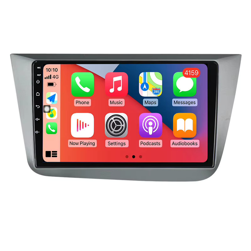 MEKEDE Multimedia-Radio-Rahmenkit für Seat Altea 2004–2015, 9-Zoll-Armaturenbrett-Einbaurahmen Komplettset mit Canbus-Panel und Kabeln in Grau - Bild 4