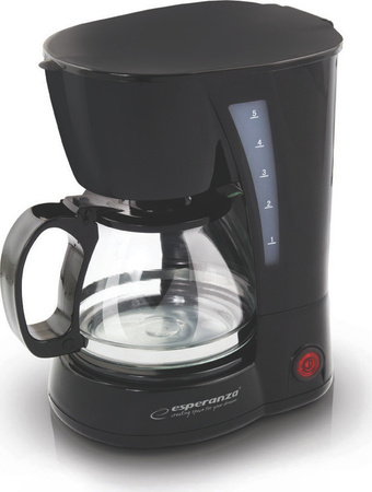 Esperanza EKC006 Filterkaffeemaschine Schwarz, 0,6 l, 650 W