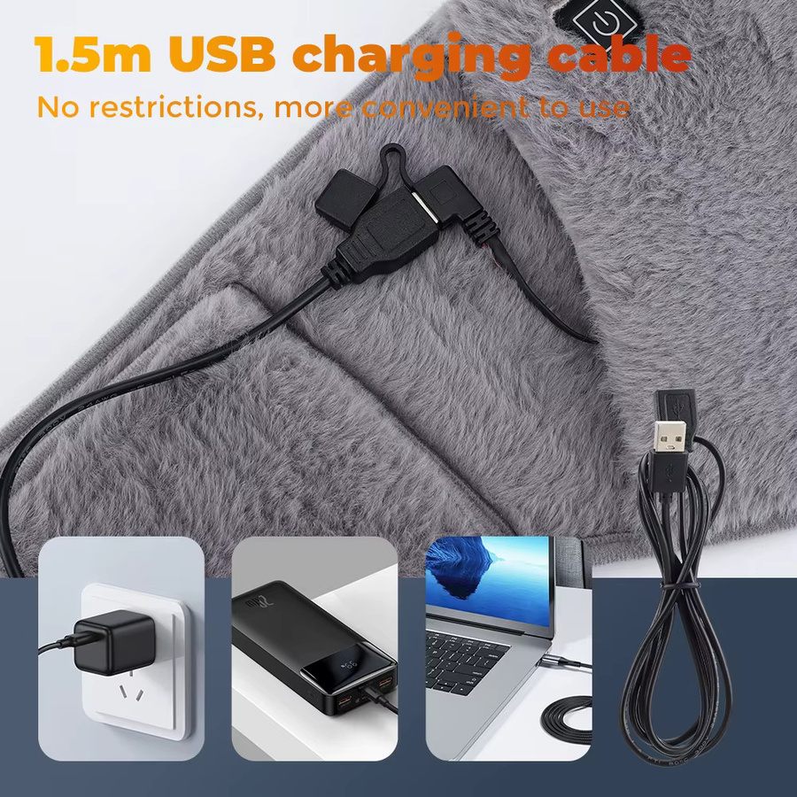 AFDEAL Elektrische Wärmegürtel Heizung in Grau zur Lenden- und Gebärmutterwärmung - Bild 4