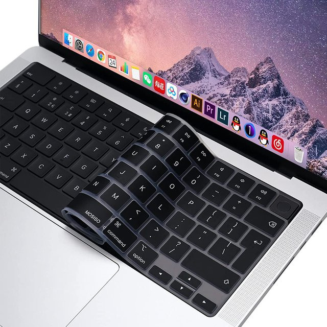 Kompatible Tastaturabdeckung für MacBook Air 13,6 M2 2022 und MacBook Pro 14/16 M1 2021/2023 mit Touch ID, Modell A2681 A2442 A2485 A2779 A2780, SDYIGOE - Bild 1