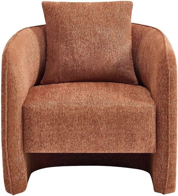 Vente-unique Sessel Lanito mit gerader Rückenlehne in Terracotta meliert - Bild 1
