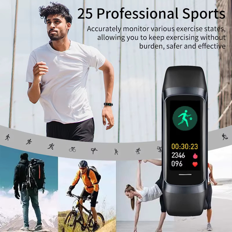 Lige Smartwatch, Damen, Schwarz, Kunststoff, Silikon, wasserdicht - Bild 3