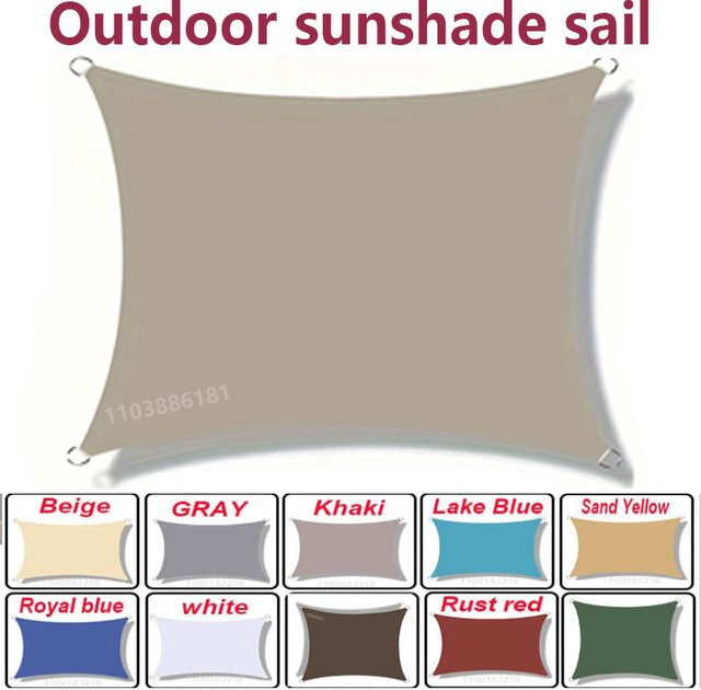 Wasserdichtes und UV-beständiges Outdoor-Sonnensegel aus Polyester in Blau, B/T: 200 x 200 cm - Bild 1
