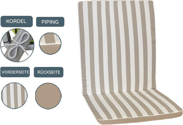 Gartenauflage Hochlehner GARDEN DREAM in Beige und Braun - Bild 1