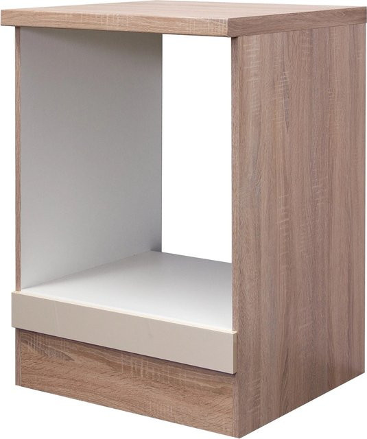 Flex-Well Herdumbauschrank Orlando in Kaschmir Glanz und Sonoma Eiche Nachbildung, Breite: 60 cm, Höhe: 86 cm, Tiefe: 24 cm - Bild 1