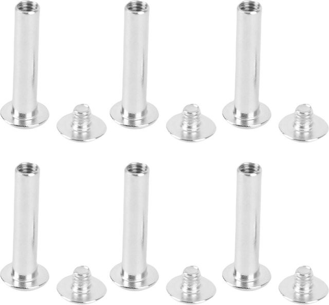 30 Set GoolRC Lederhandwerk Nieten aus Edelstahl mit Rundem Flachkopf in Weiß und Silber - Bild 1