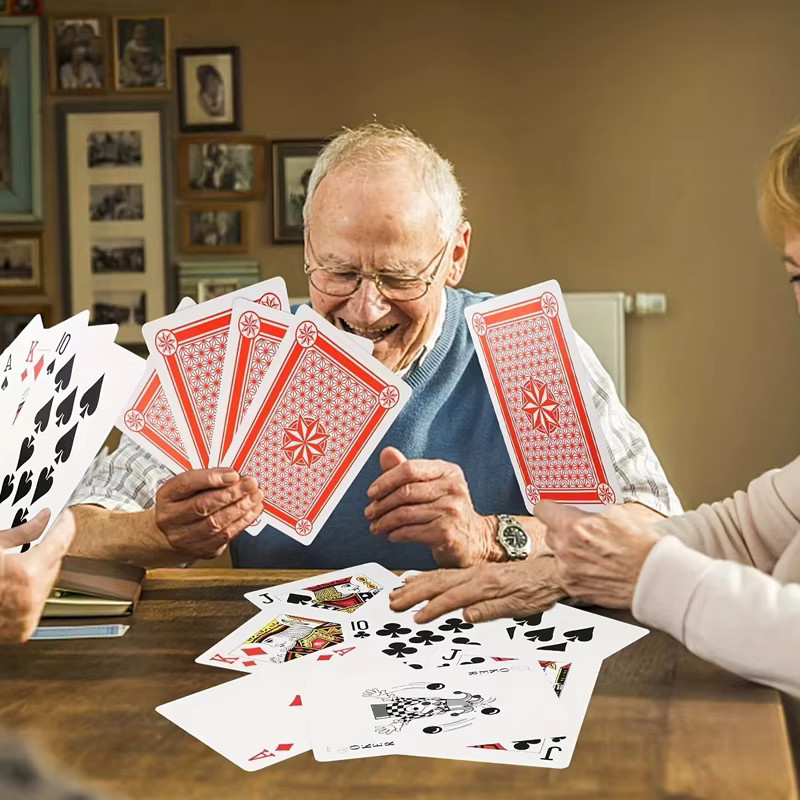 Übergroße Spielkarten Jumbo, Partyspiel, Pappe / Karton - Bild 1