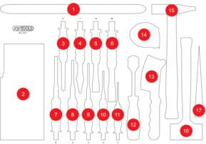 KS Tools Leere Schaumstoffeinlage weiß für 811.1017 - Bild 1