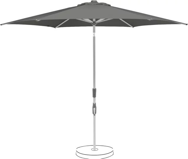 Suncomfort by Glatz Sonnenschirm Slide 250, grau, Durchmesser: 250 cm, Höhe: 228 cm - Bild 1