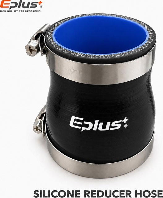 Eplus Silikon-Reduzierschlauchadapter, 4-lagig verstärkt, Schwarz, hochtemperaturbeständig und flammhemmend für Auto-Turbo-Ladeluftkühler-Ansaugrohr - Bild 1
