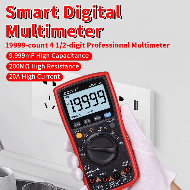 ZOYI 219 Digitalmultimeter True RMS Multimeter mit Transistortester und Kapazitätsmessgerät - Bild 2