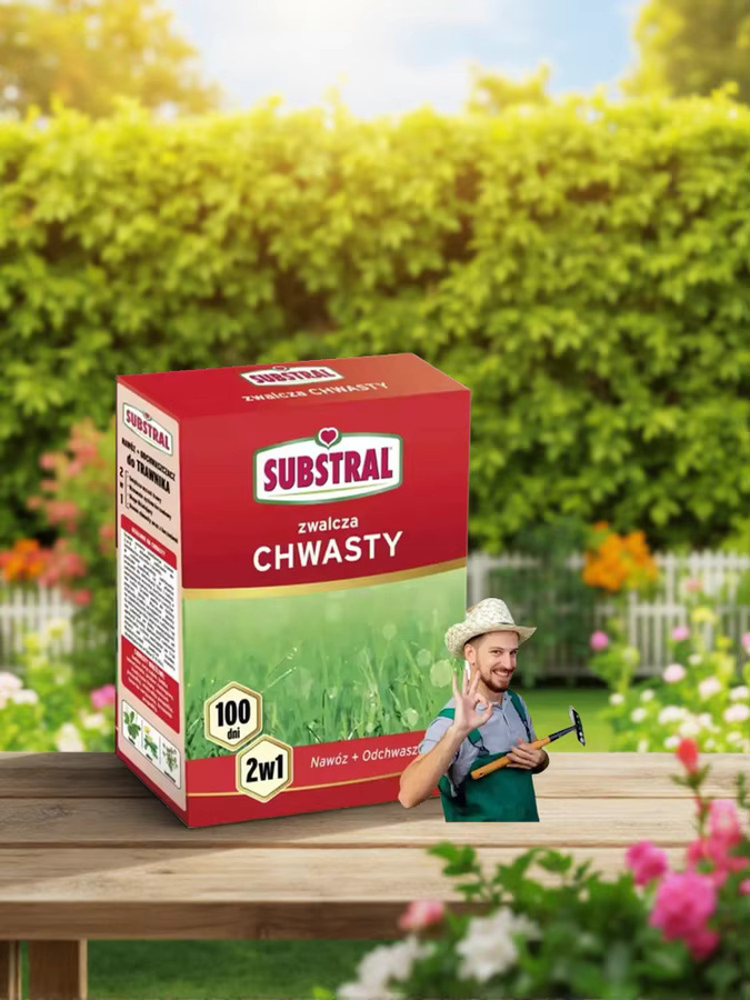Substral Langzeitdünger für Rasen mit Unkrautbekämpfung, 1 kg - Bild 2