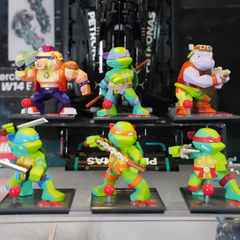 Mighty Jaxx Ninja Turtles Rrcrde Blind Box Anime Figur Multicolor Desktop Ornament - Bild 2