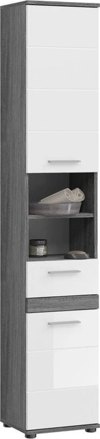 xonox.home Hochschrank Blake Hochglanz Weiß B/H/T: 35 x 191 x 31 cm - Bild 1