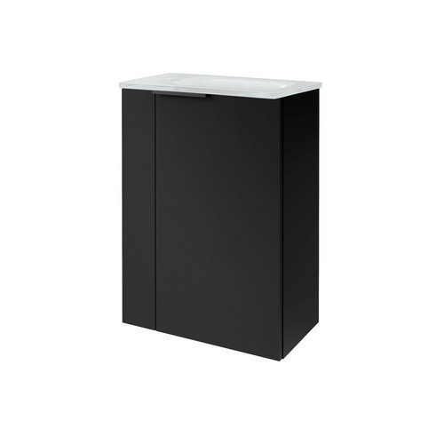 Fackelmann Waschbeckenunterschrank SBC Gäste Bad Schwarz Matt B/H/T: 44 x 60 x 24,3 cm - Bild 3