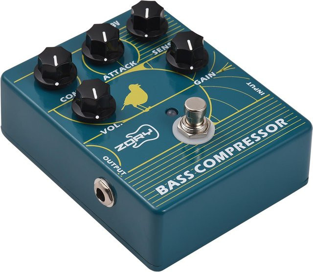 ZORY Kompressor Bass Effektpedal für E-Bass Gitarre mit Bass Amp True Bypass DC 9V in Grün - Bild 1