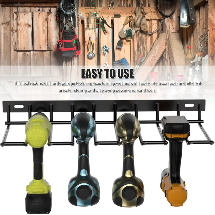 Willstar Power Tool Rack Wandhalterung für elektrische Bohrer und Werkzeuge in Schwarz - Bild 4