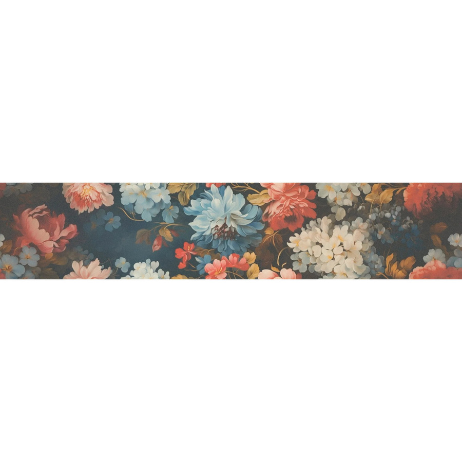 A.S. Création Selbstklebende Bordüre mit floralem Blütenmuster in Rot, Blau und Multicolour, Länge: 5 m, Höhe: 0,17 m - Bild 2
