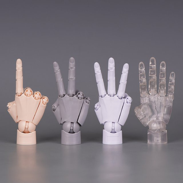 Menschliches Handmodell, 1:2 Simulation, mit beweglichen Fingergelenken, 10,5 cm - Bild 1