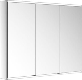 Keuco Spiegelschrank Royal Modular 2.0 mit 3 Drehtüren, LED-Beleuchtung und Kristall-Doppelspiegel, Weiß/Silber, B/H/T: 120 x 90 x 16 cm - Bild 1