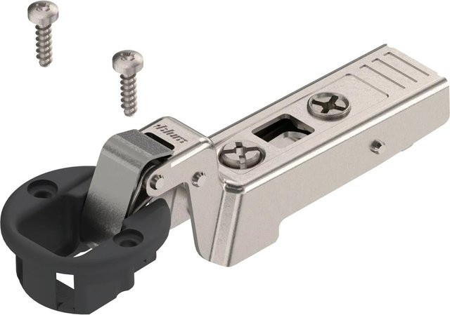 Blum Clip Top Glastürscharnier Gekröpft mit Feder 94 Grad 18 mm Silber - Bild 1