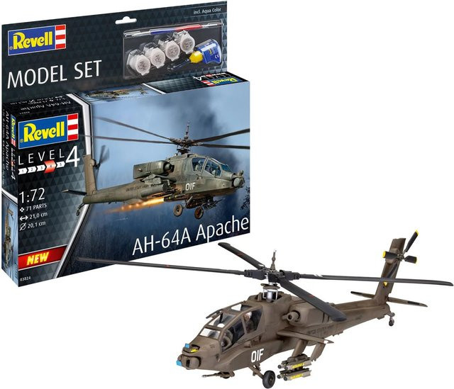 Revell AH-64A Apache, Modellset, 1:144, Kunststoff - Bild 1