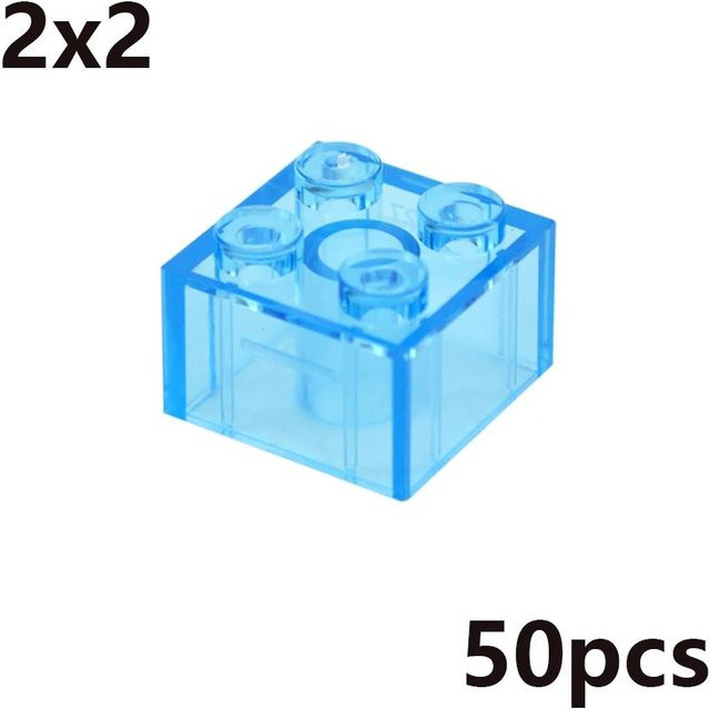 Bai Fen Bai MOC Transparent Dicke Bausteine, pädagogisches Kreatives Spielzeug, ab 3 Jahre - Bild 1