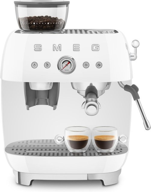 Smeg Siebträgermaschine EGF03WHEU in Weiß mit Thermoblock, 20 bar und 2,4 l Wassertank - Bild 1