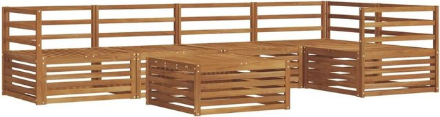 vidaXL Outdoor-Sofagarnitur 6-teilig aus Akazie Massivholz in Braun - Bild 1