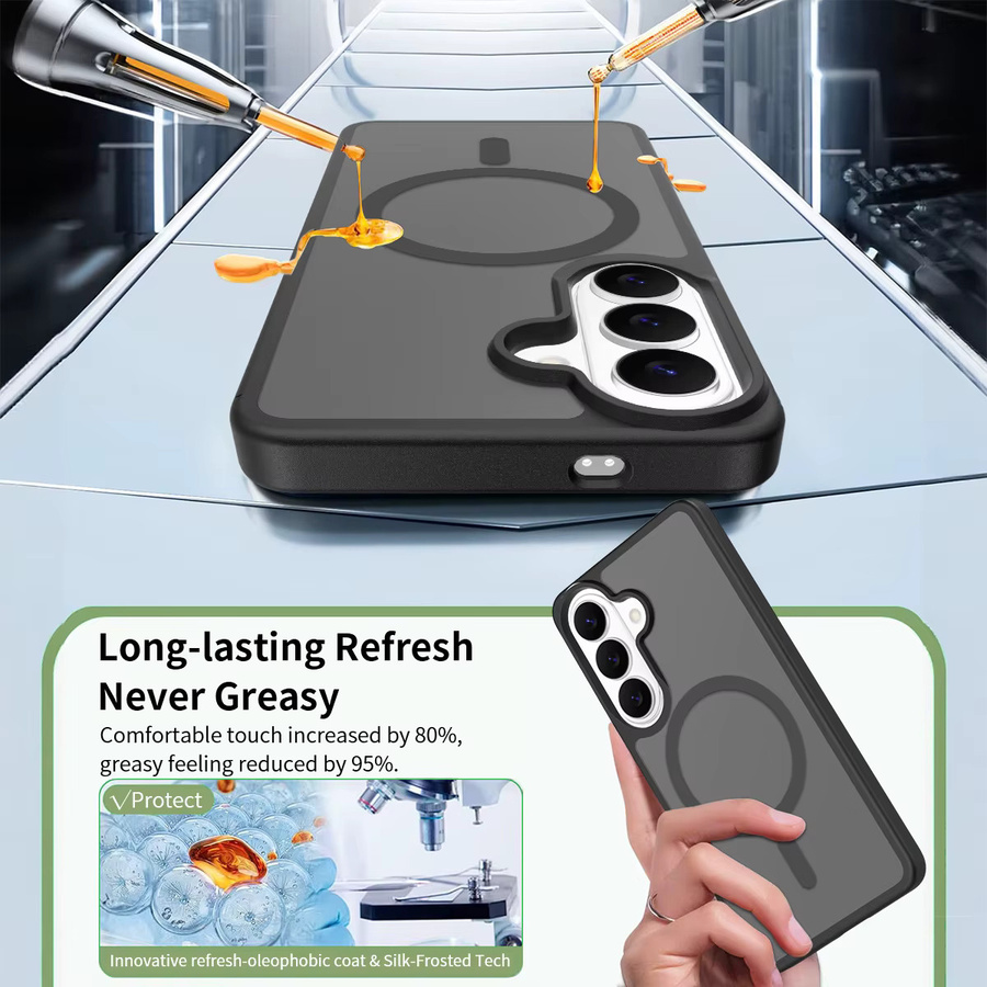 Magnetische Matte Handyhülle NYFundas für Samsung Galaxy S26 Ultra S25 FE S24 Plus S23 S22 A57 5G A37 A17 A56 A36 A26 A16 A55 A35 A15 in Blau - Bild 6